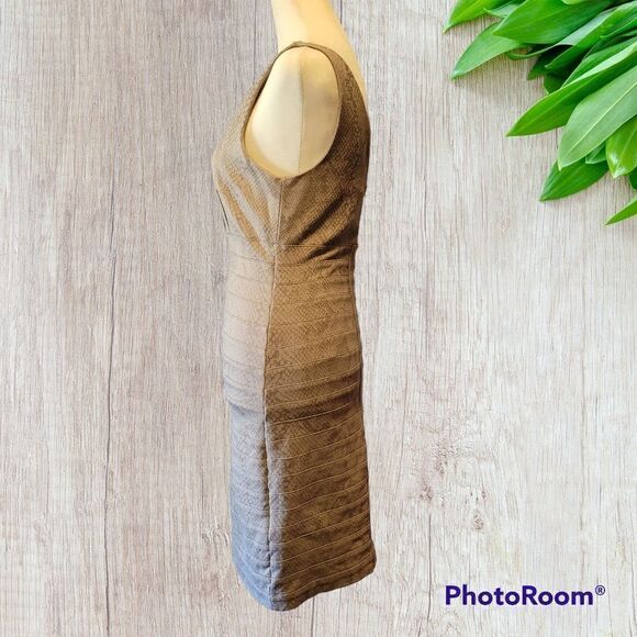 Express Snakeskin Print Bodycon Dress V Neck Sheen Size Small - Picture 4 of 7